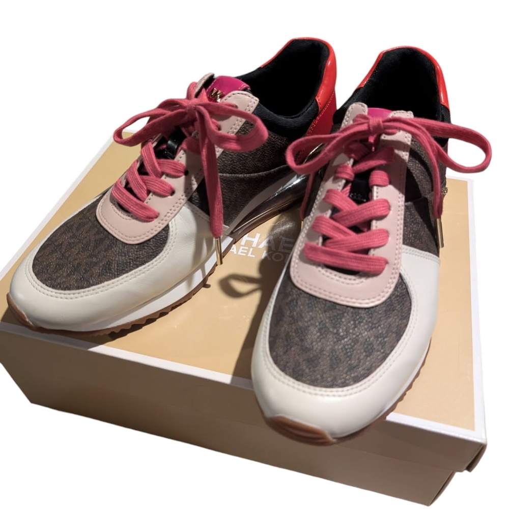 Michael Kors Women's Pink and Brown Sneakers